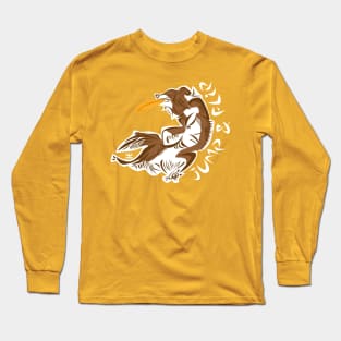 Jump & Flip - Brown Long Sleeve T-Shirt